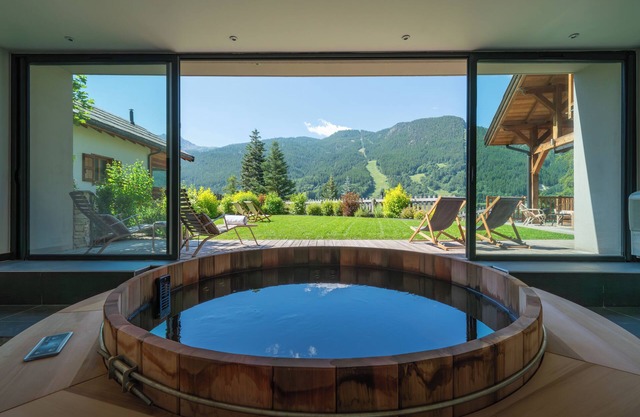 Serre-Chevalier: chalet de lujo de 5 estrellas, zona de spa, vista panorámica