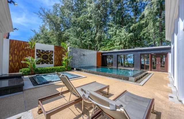 Maikhao villa de un dormitorio con piscina frente a la playa