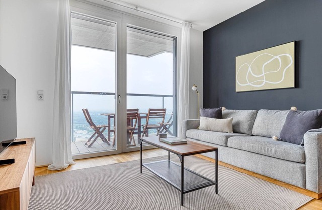 Sleek Leopoldstadt 2BR w/ Gym, Elevator & Balcony, near U2, by Blueground