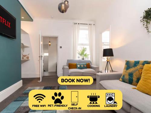 Spacious 4BR Home in Gateshead Sleeps 7 with FREE Parking