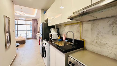 Spacious Studio Apartment Burj View with Balcony Free Parking by Belvilla