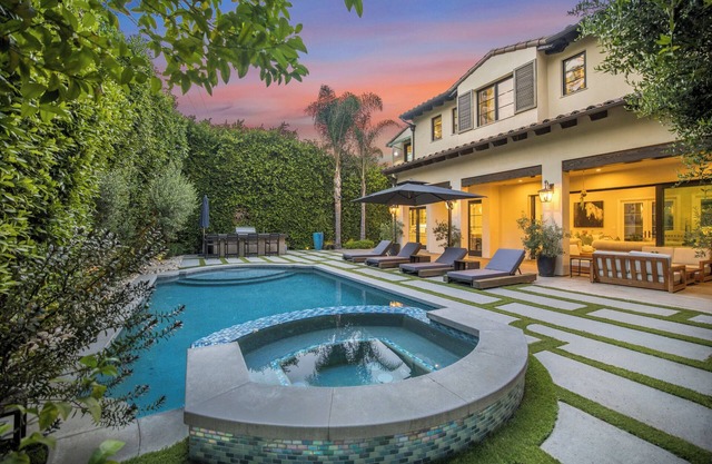 Spalding BH Mansion: Spanish Charm Meets Modern Luxury w/ Theater, Pool & Spa