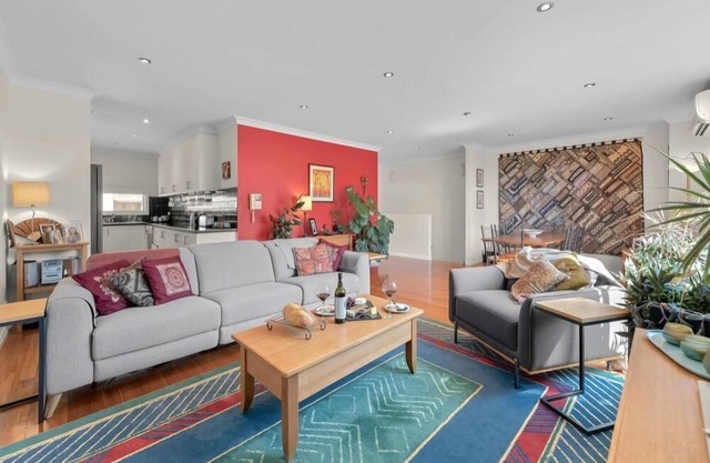 StayCentral - Tranquil Spacious Townhouse - Glenlyon Road, Brunswick - 3 Bedrooms, 3 Beds, 2 Bathrooms, Off street shared parking spot generally available and parking on street.