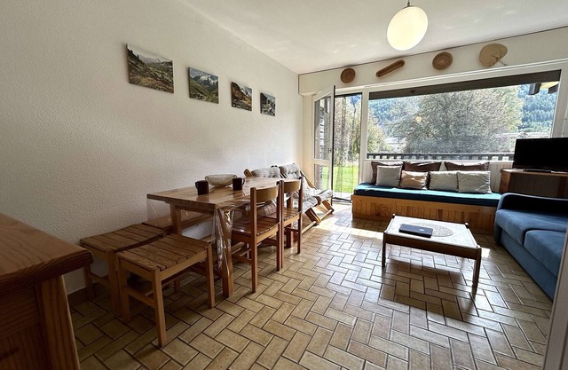 Estudio con área de montaña, 4 plazas, vista a los Alpes y balcón, cerca de Serre Chevalier