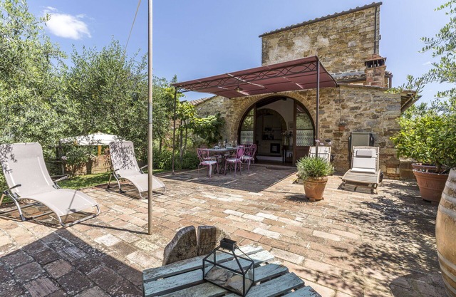 Estupenda casa de vacaciones privada con piscina, WIFI, A/C, TV, veranda, cerca de San Gimignano