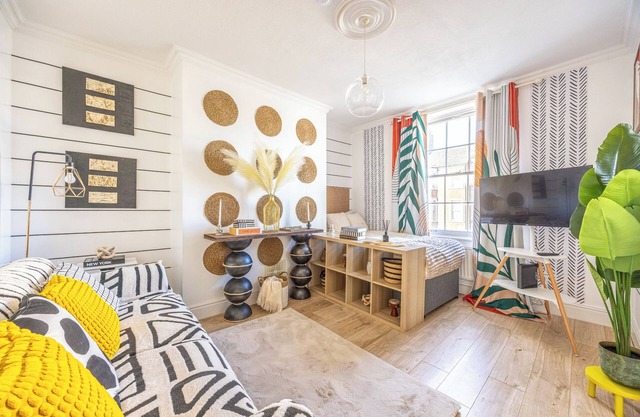 Stylish Stay Steps from Lively Docks