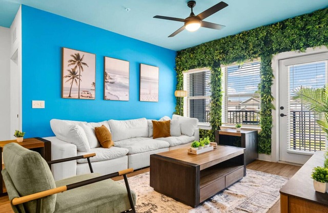 Sunny 3BR Apt + Resort Amenities - Free Parking!