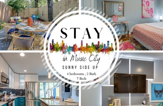 SunnySideUp Nashville | Private Patio | 5min2Downtown