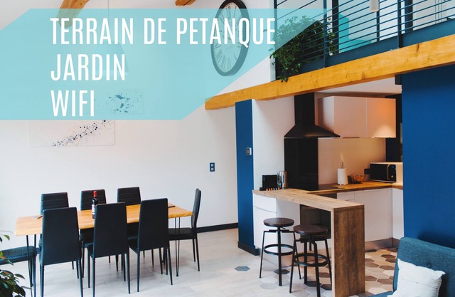 Magnífica casa reformada - Jardín - pista de petanca - cocina de verano