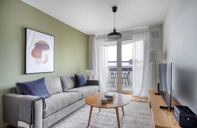 Tasteful Favoriten 1BR w/ Sauna, Balcony & Co-Working, by Blueground