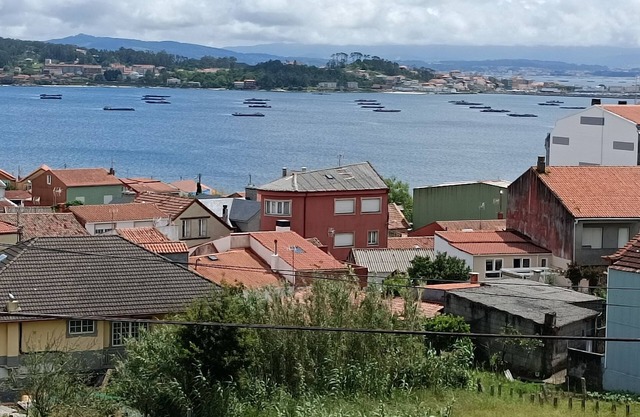 APARTAMENTOS TERRAMAR con vistas al mar cerca de la playa en la Ria de Arousa.