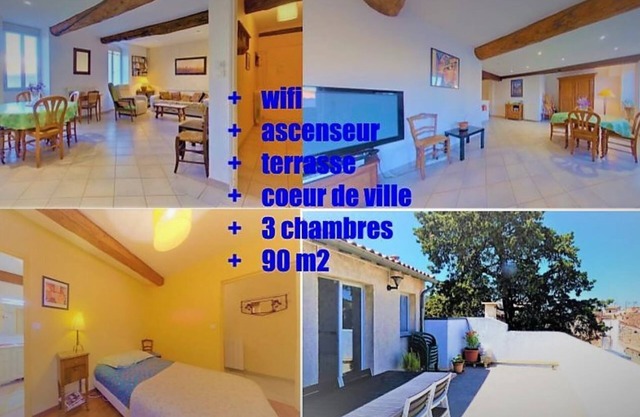 La calma de un gran corazón departamento de terraza histórica, bien equipado