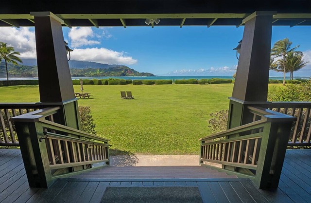 Frente a la playa de Hanalei casa privada en Hanalei, Kauai, Hawaii