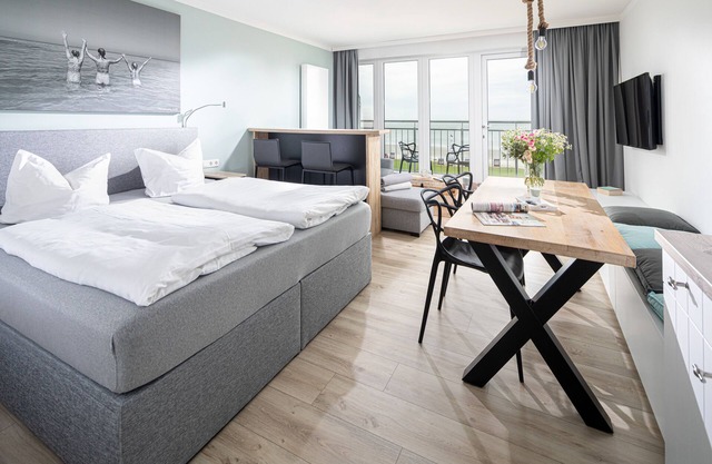 Apartamento de una habitación Kaiserhof 32 Norderney con vista al mar y piscina