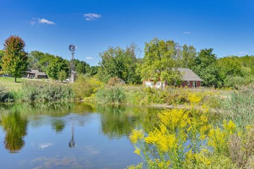 Trails and Fishing Pond at Serene Delphi Getaway