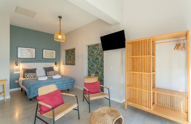 'Villa bandama golf Agaete Suite-01' con vistas al mar, Wi-Fi y aire acondicionado