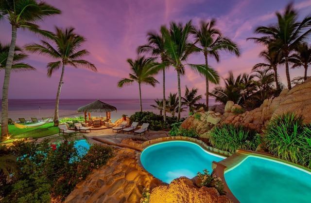Villa Las Rocas - Finca tropical única frente a la playa, vistas al mar de Cortés