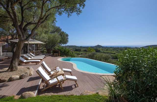 Villa S'Ollastu - Luxury villa with private pool, garden, sea view, near beaches