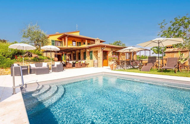 Casa de vacaciones con A/C, piscina, WIFI, TV, patio, vista panorámica, cerca de San Gimignano