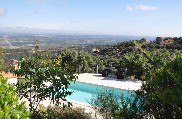 Montaña Villla con piscina, vistas al mar