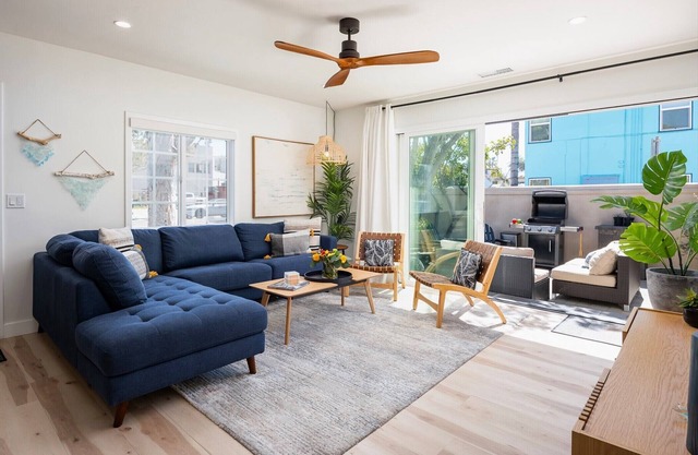 Walk to Beach! Family Home w/ Courtyard & Fire