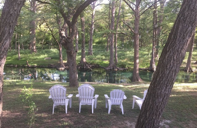 La costa de Cypress Creek es el patio trasero.