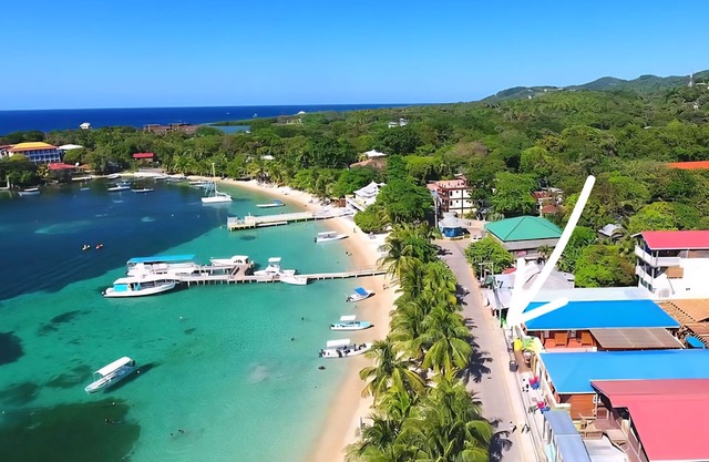 Cozy 1-bedroom hotel with WiFi, AC in Roatan Island, West End Road
