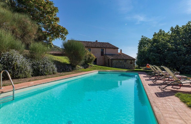 Casa de vacaciones privada con piscina privada, WIFI, TV, vista panorámica, cerca de San Gimignano