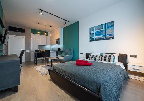Obolon' Apartamento | Дизайнерські апартаменти на Оболоні в ЖК Smart Plaza Obolon біля станції метро Мінська