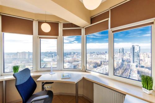 Pechers'kyi District Apartamento | Укриття у будинку, Центр, 20 поверх! 2к квартира із панорамою