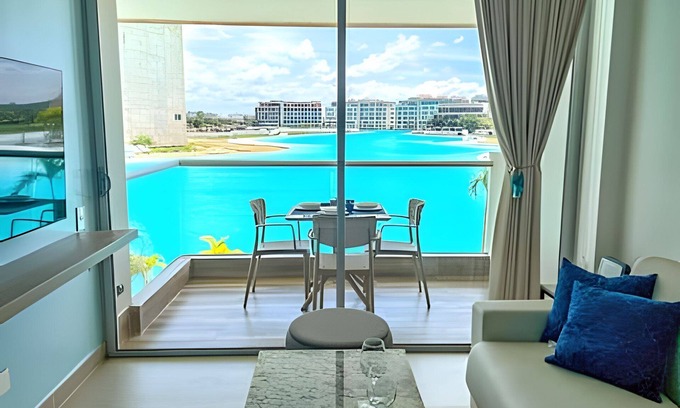 Zona Norte Apartamento | 1 Alcoba Hermosa vista a la laguna + bote inflable