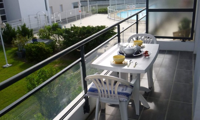La Rochelle City Centre Apartamento | 1-bedroom apartment, south-facing terrace, swimming pool, parking space