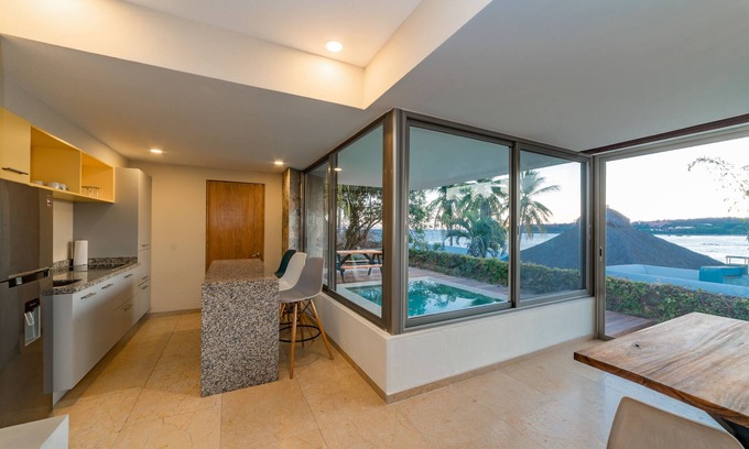 Santa Maria Huatulco Condominio | Residencia de 1 dormitorio frente al mar con vistas panorámicas