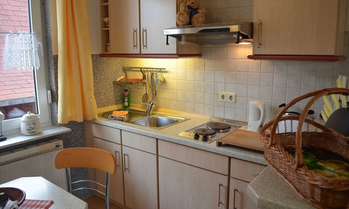 Gross Zicker Apartamento | 1-habitación apartamento N º 01 con terraza -. Pension Ritter - en una zona tranquila de Groß Zicker