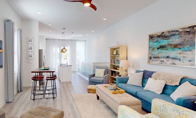 Wilmington Beach Casa | 10% Off Aug + Sept | Charming Modern Duplex, Fenced Yard, Dogs OK, Easy Walk to Beach + Greenway