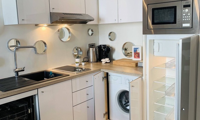 Cannes City Centre Apartamento | 100m Croisette, T3 de lujo, 2 dormitorios y 2 baim completos, acondicionado.
