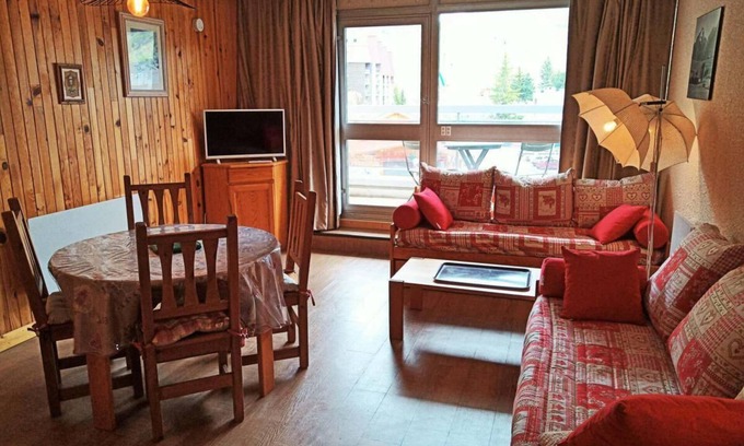 Les Deux Alpes Apartamento | 50m del centro estación, 1.o piso, vista pistas, balcón, tv, local para esquís, 32m², Les 2 Alpes