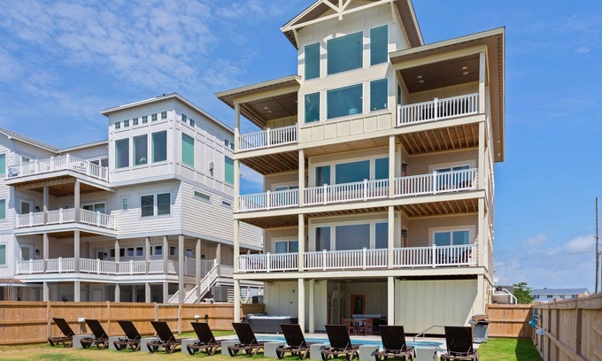 Hatteras Casa | 10BR Oceanfront Escape | Pool Hot Tub Views