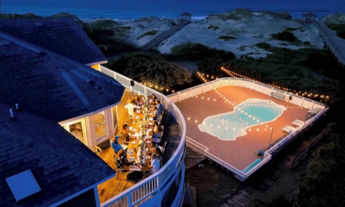 Corolla Casa | $10K Off: 28BR Oceanfront Mega Estate | Sleeps 62 -6 Acres | Weddings & Retreats