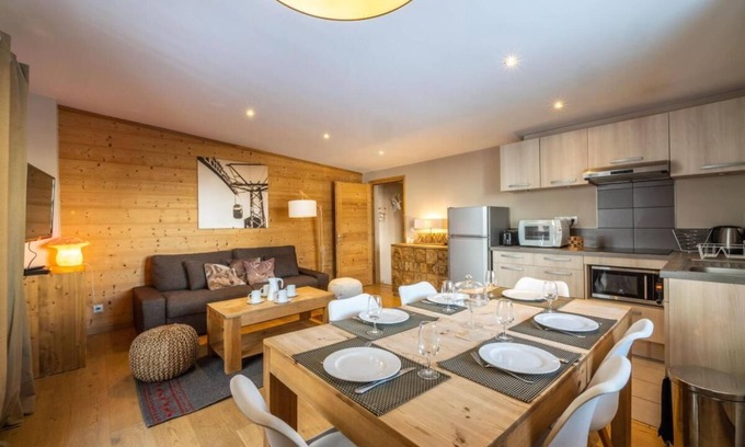 Tignes le Lac Apartamento | 10m from resort center, 1st floor, tv, ski locker, 58m², Tignes