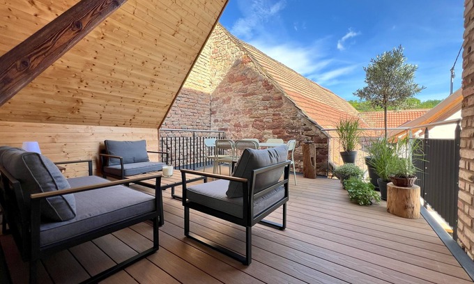 Blaesheim Casa | 120m² village house with 3 bedrooms and terrace, ideal for couples of friends