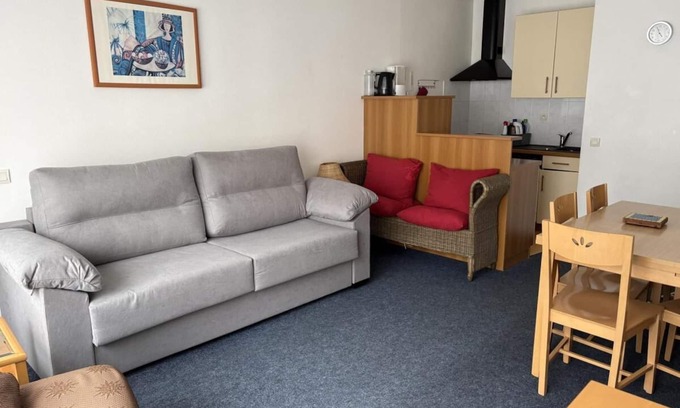 Eaux-Bonnes Apartamento | 30m del centro estación, 1.o piso, vista pistas, fitness, piscina, sauna, tv, local para esquís