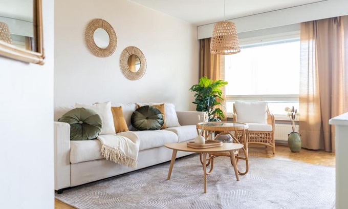 Lantinen District Apartamento | 1br apartment in Leppävaara with balcony and sauna