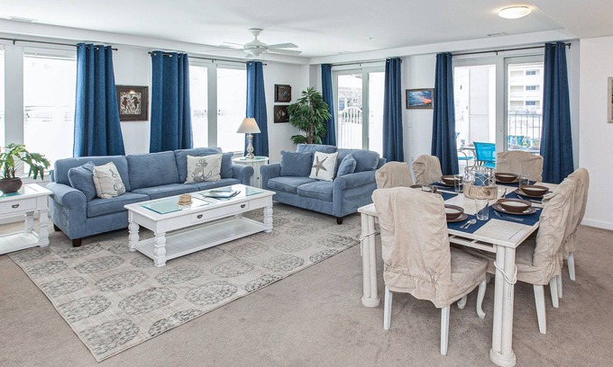 Sandbridge Condominio | 1st-floor condo with balcony, W/D, outdoor pool, gym & grills