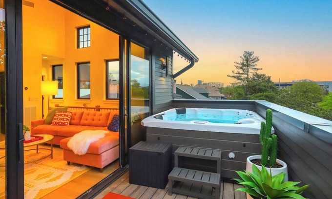 Midtown Casa | 2 Adjacent Homes w/ 2 Hot Tubs - Spacious King Beds
