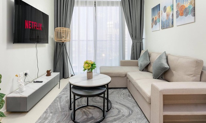 Al Safa Apartamento | 2-bedroom apartment in charming Dubai with WiFi, fitness room, AC