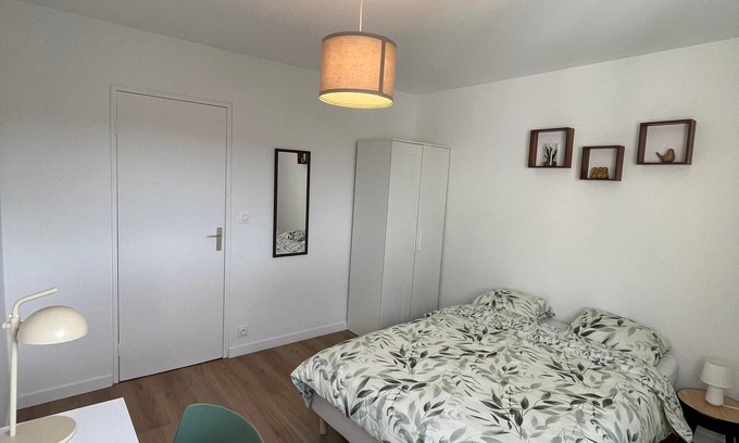 Elbeuf Apartamento | 2 chic and spacious bedrooms in a 99m2 apartment