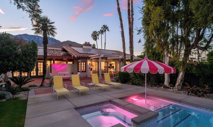 Twin Palms Casa | 2 homes to Share! 2 pools and Pink Tennis Court! Vacation Memories!