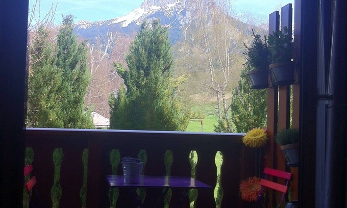 Bernex Apartamento | Apartamento 2 ** de montaña y esquí con balcón que da a Dent d'Oche y WIFI