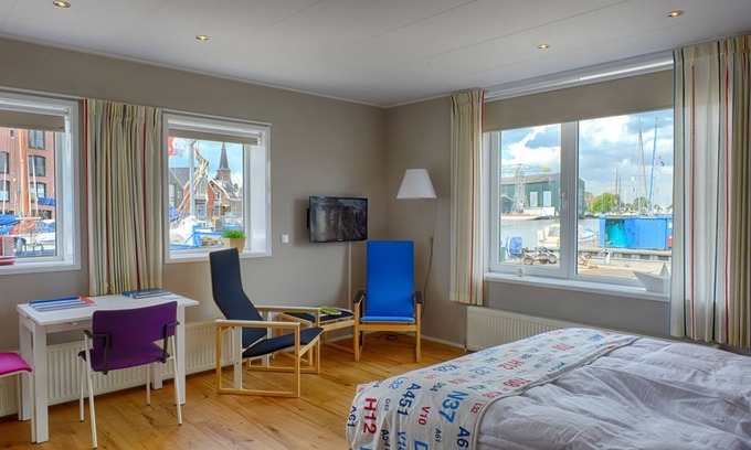 Monnickendam Apartamento | 2 personas, 23 m2, baño privado, vista al puerto, con terraza
